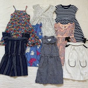 Lot of Eight 4T Summer Dresses - Old Navy/Tea